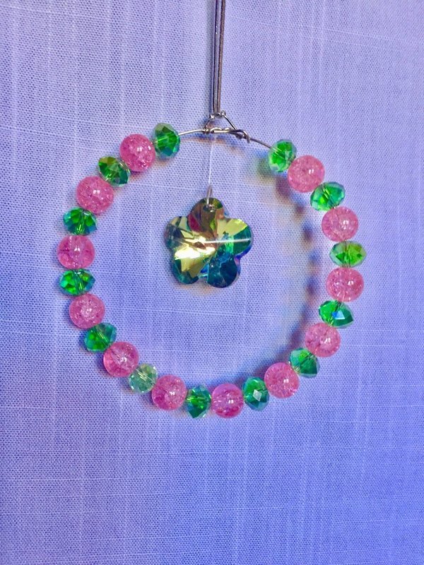 Car Light Catcher/ Pink/ Flower
