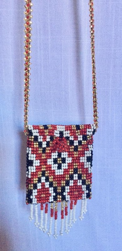 Guatemalan Medicine Bag / Red/ Black