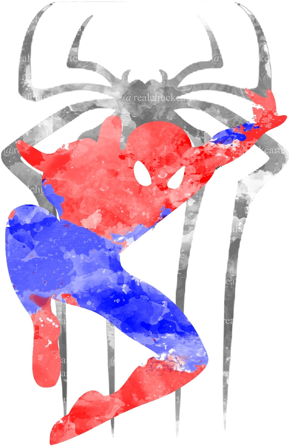 11x17 Spiderman Watercolor Print