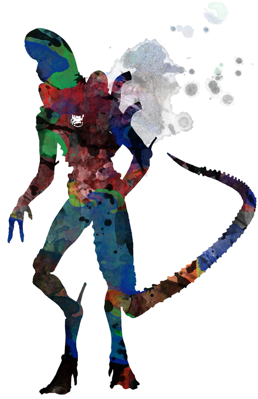 Xenomorph in Technicolor 11x17 Framed