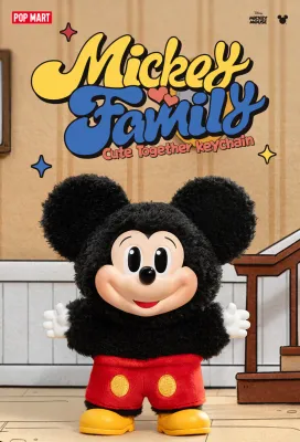 LABUBU Mickey Family Cute Together Keychain Series Figures