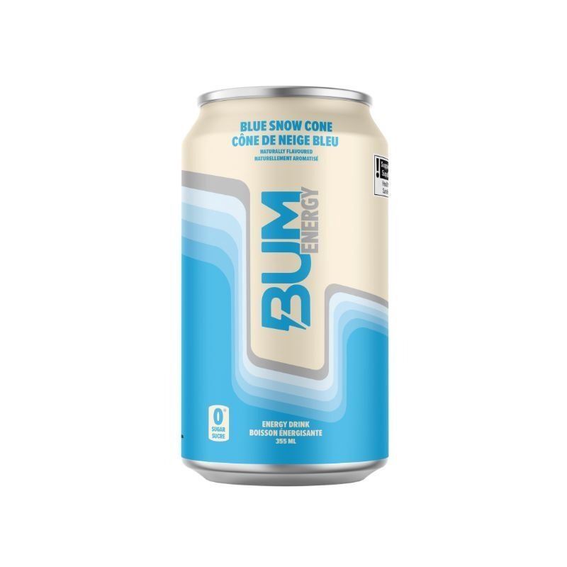 BUM ENERGY, Flavour: BLUE SNOW CONE, Size: 355 ML
