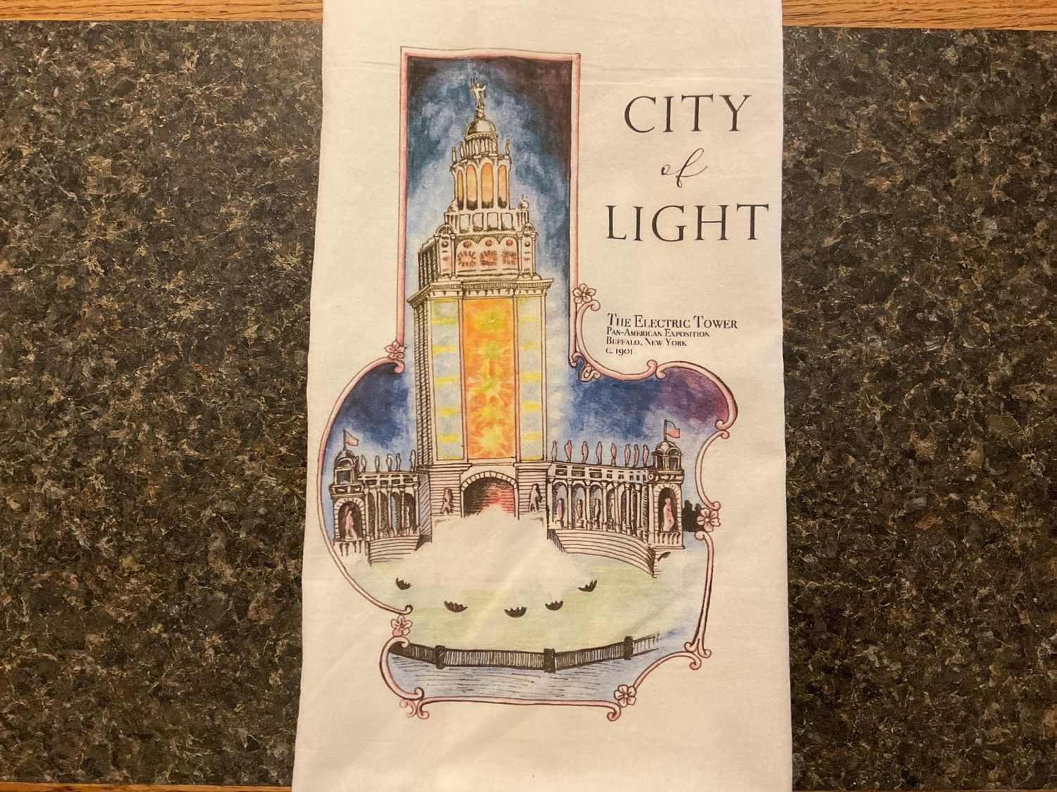 Pan Am Electric Tower Tea Towel