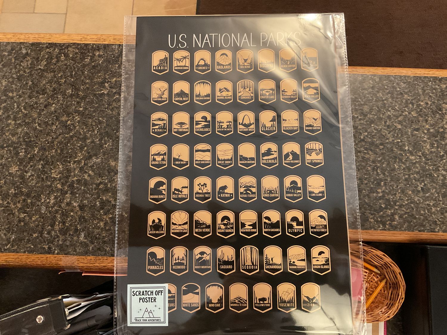 11x17 National Parks Scratch Off Poster