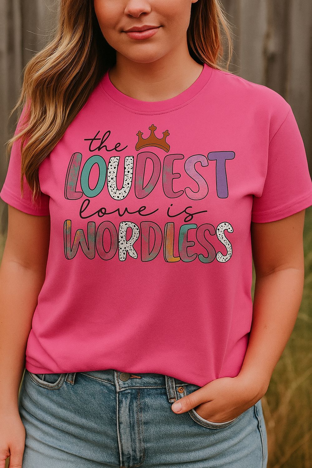 The Loudest Love is Wordless Shirt (Medium)