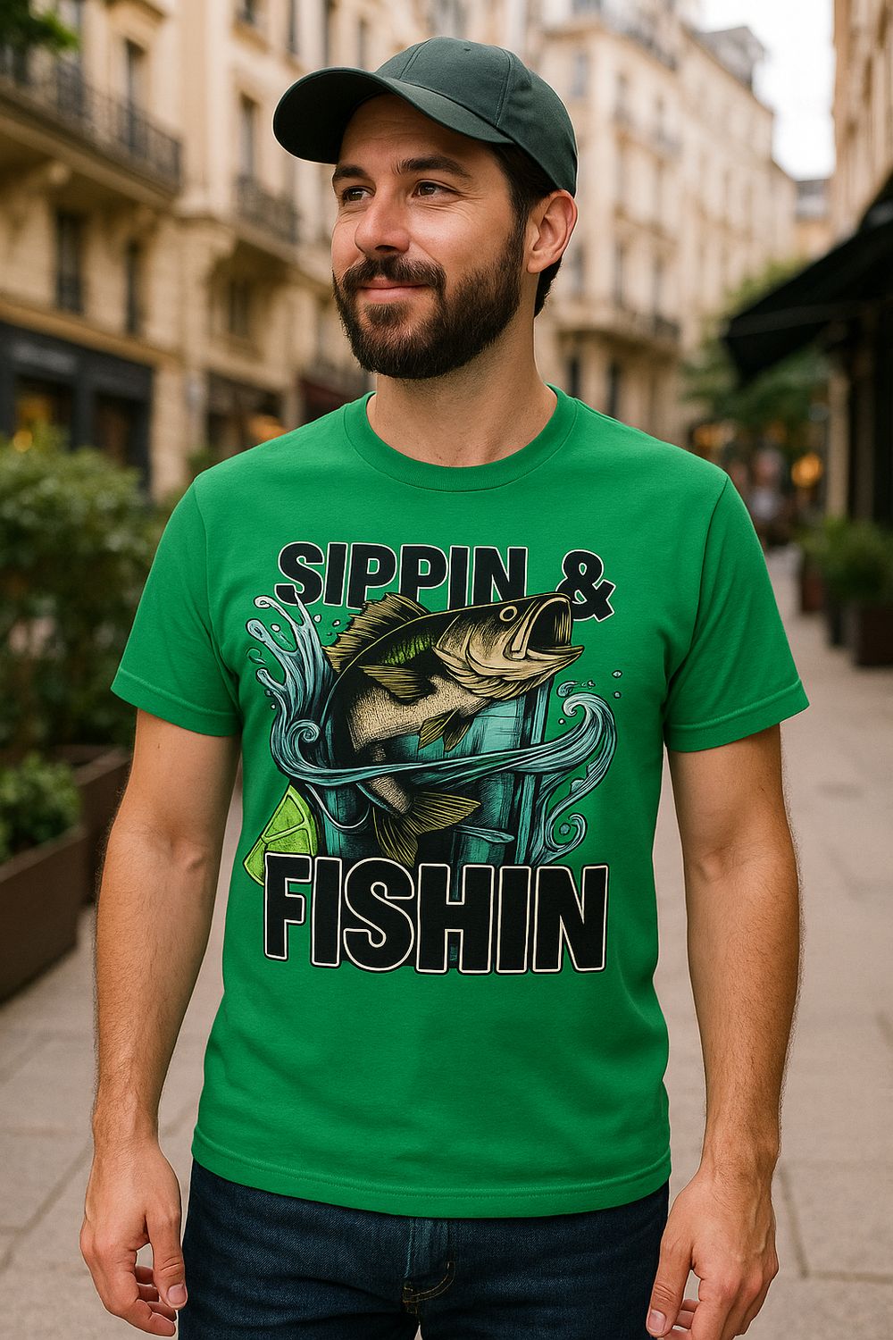 Sippin &amp; Fishing Shirt (Large)