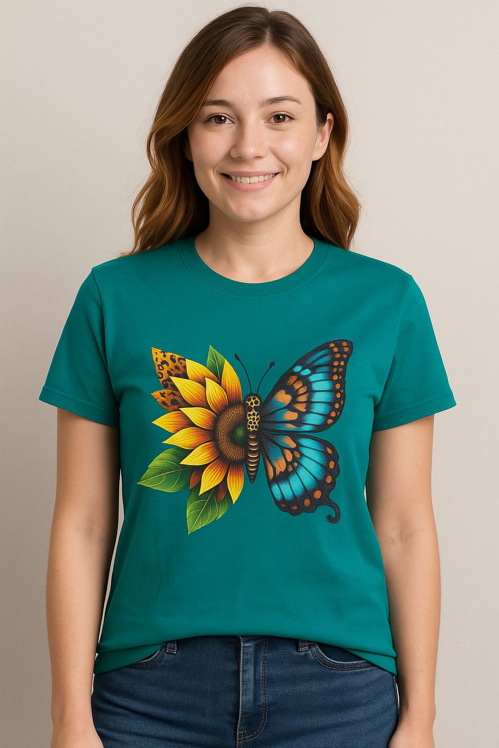 Sunflower Butterfly Shirt (Medium)