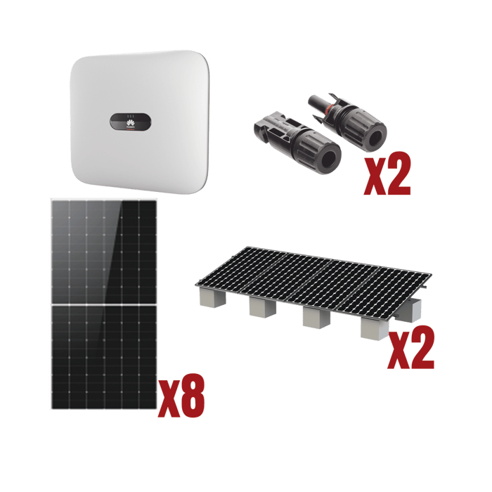 Kit solar de 8 paneles