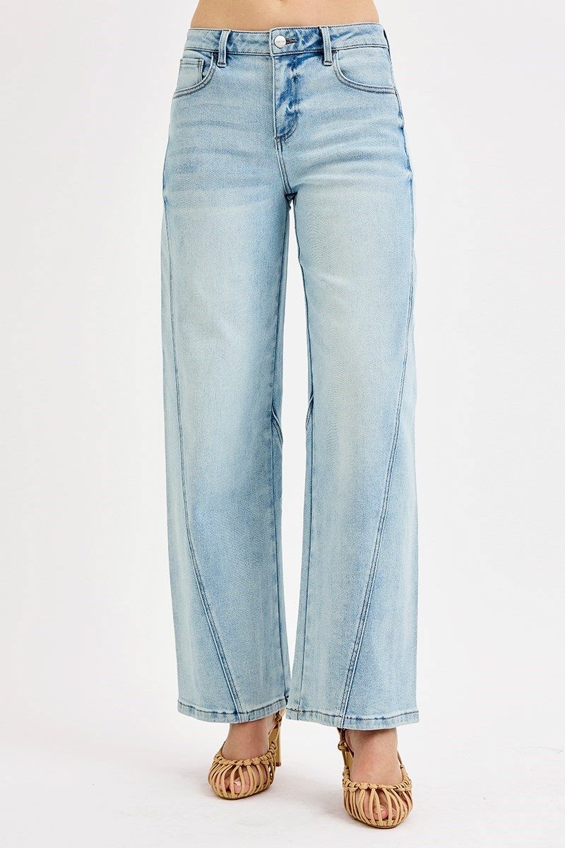 Risen Jeans MID RISE FIT BARREL JEANS LIGHT