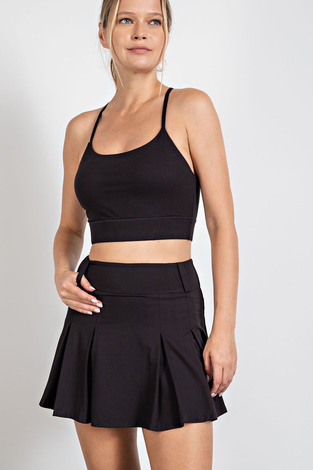 Butter Pleat Golf Skort with Belt Loop