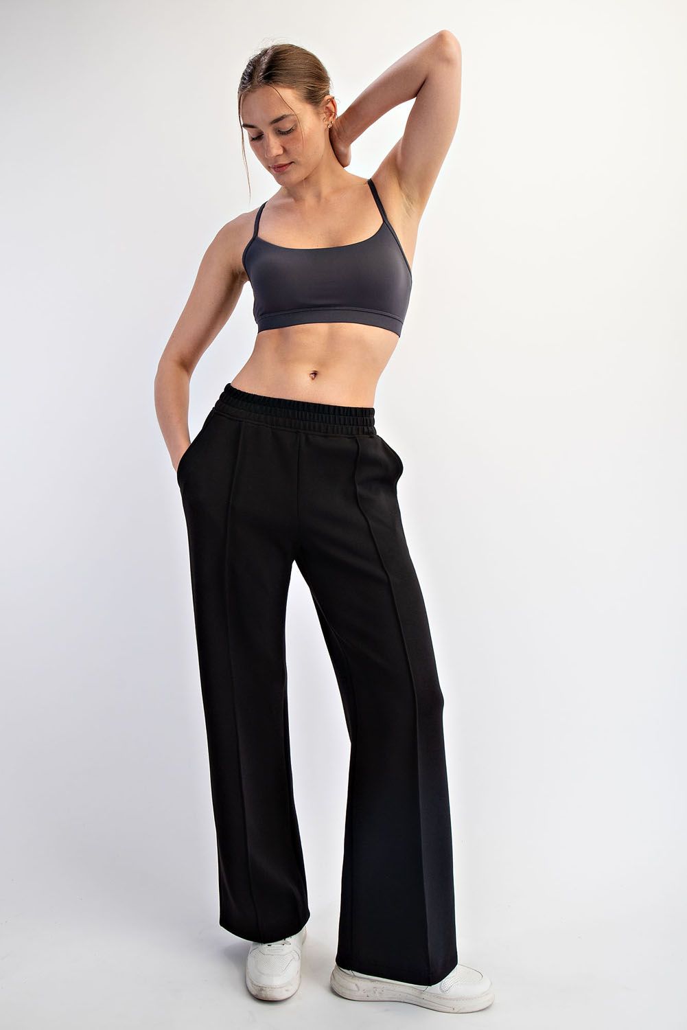MODAL SCUBA PINTUCK STRAIGHT PANTS