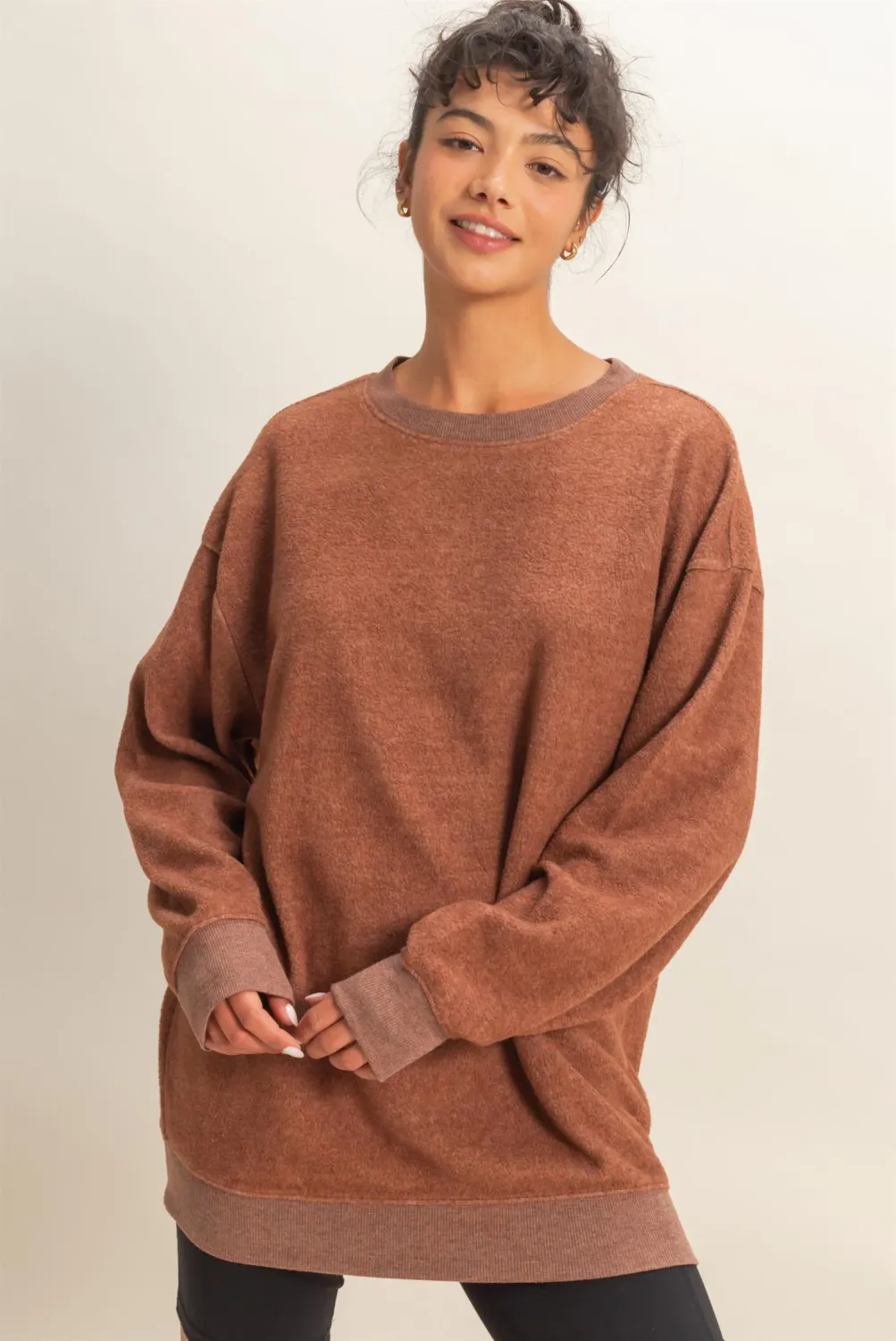 Oversized Crewneck Casual Sweatshirt