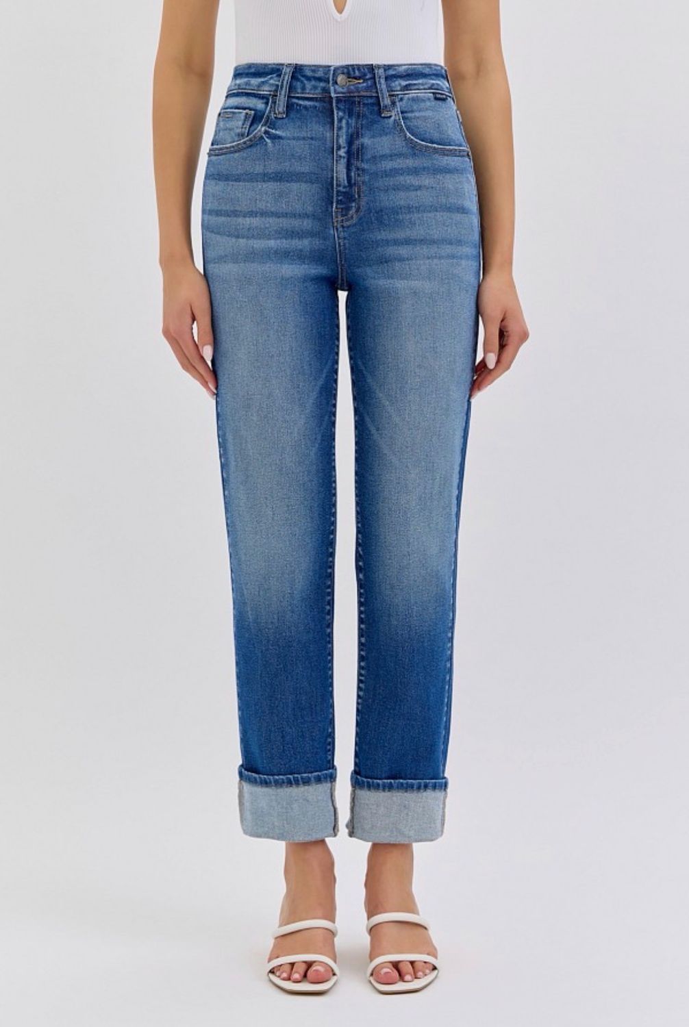 Cello Brand High Rise Straight with Cuff