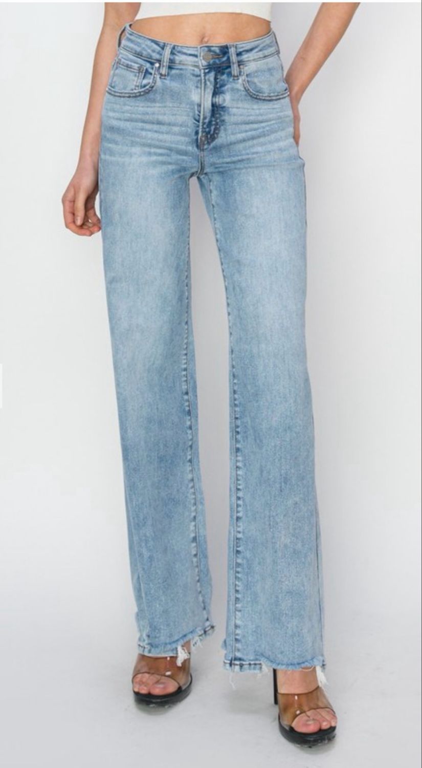 Risen High Rise Wide Leg jeans