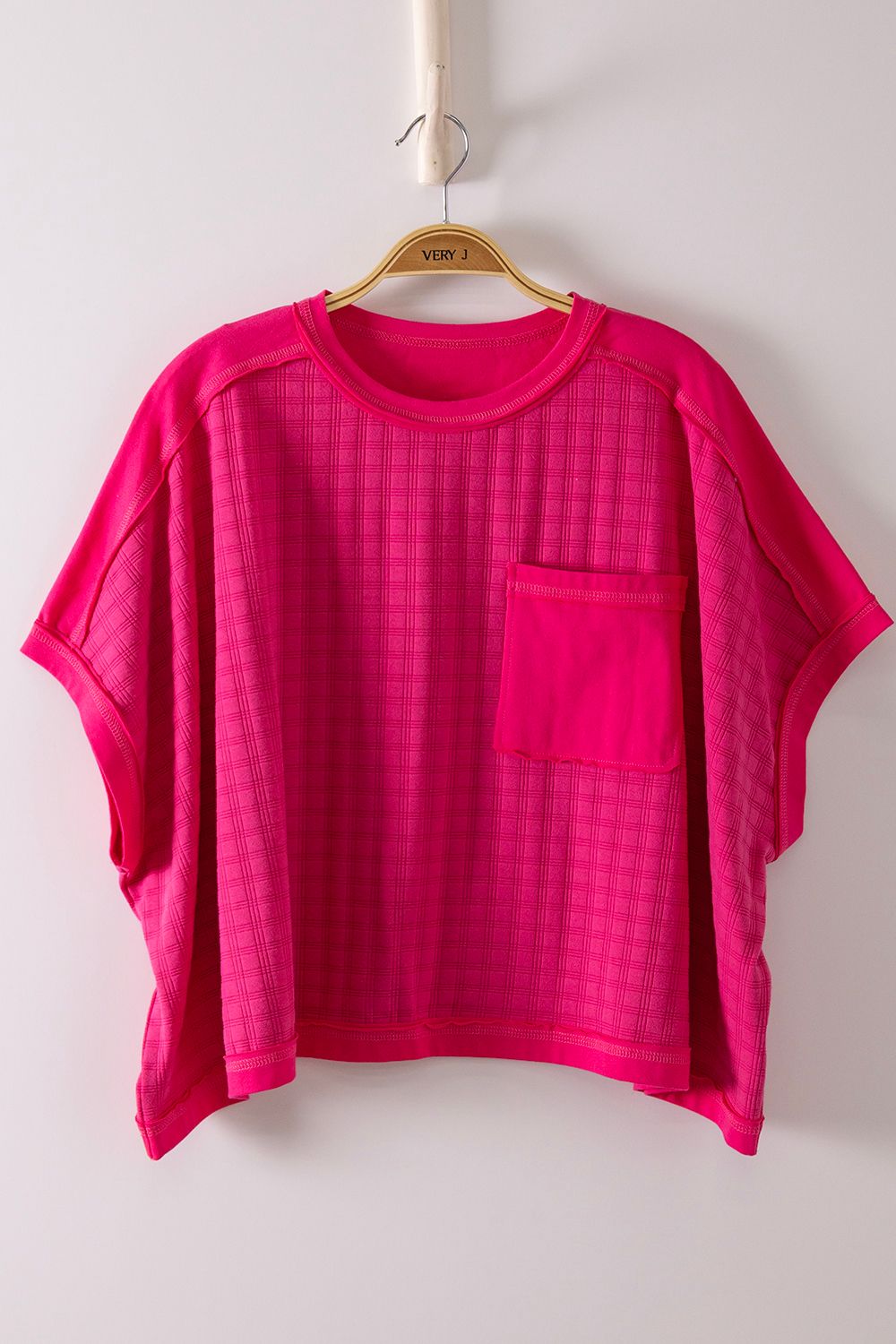 ​ Dolman Sleeve Textured Knit Casual Top
