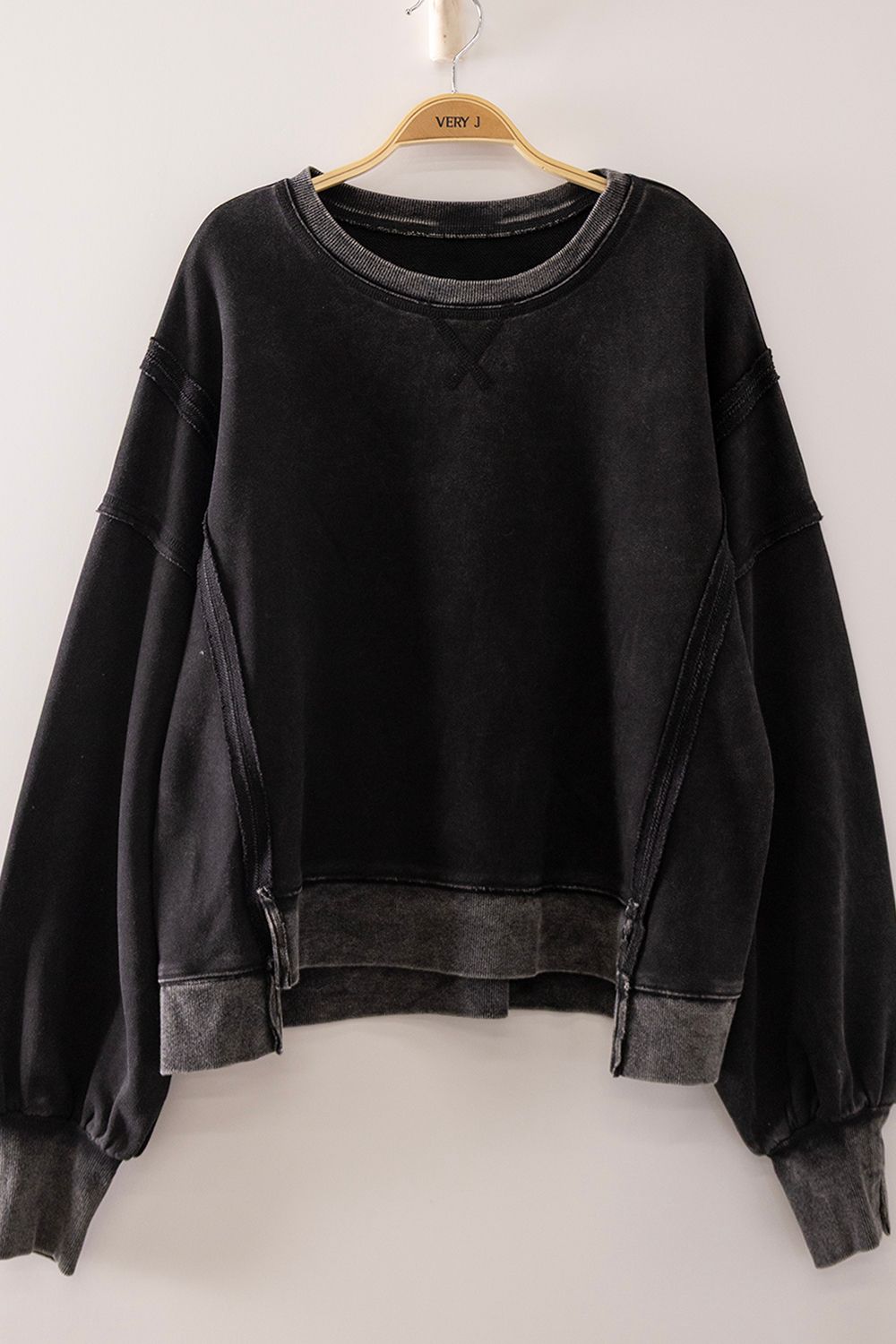 Vitage pigment-dyed drop shoulder sweatshirt
