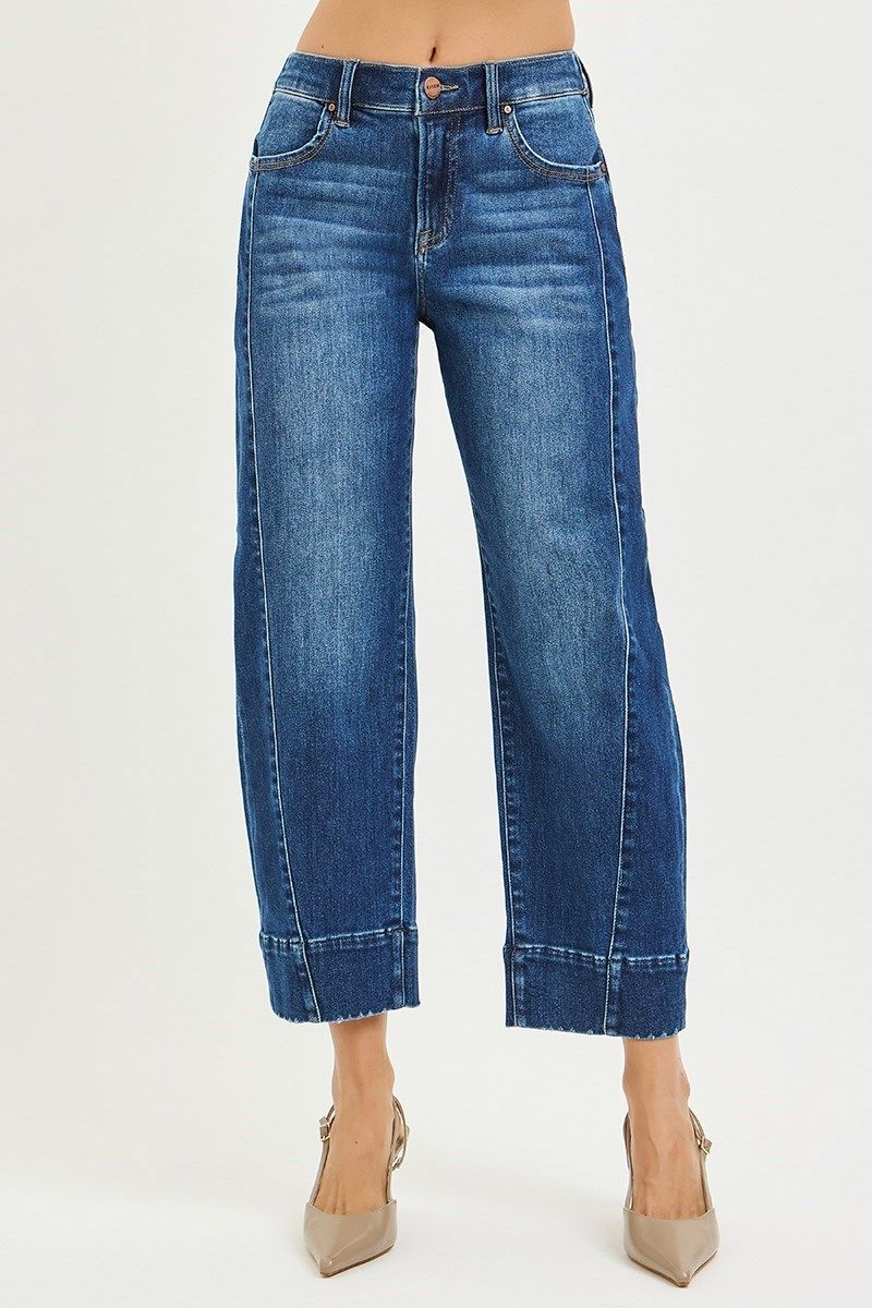 Risen Slouchy Crop Barrel Jean