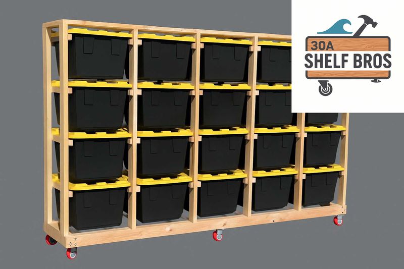 MINI MOBILE BIN STORAGE RACK