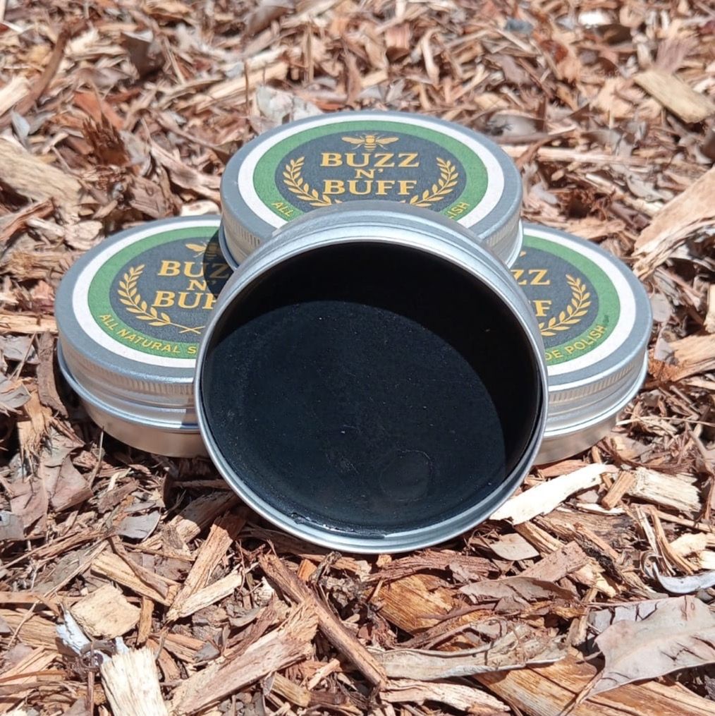 100% Natural Beeswax Shoe Polish (60ml), Colour: Original Black Polish