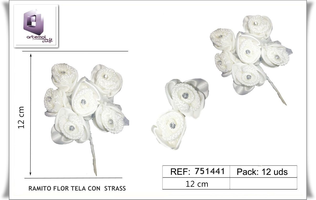 Flor blanca de tela