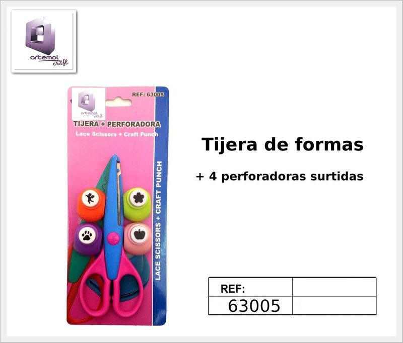 Tijera formas+ perforadora