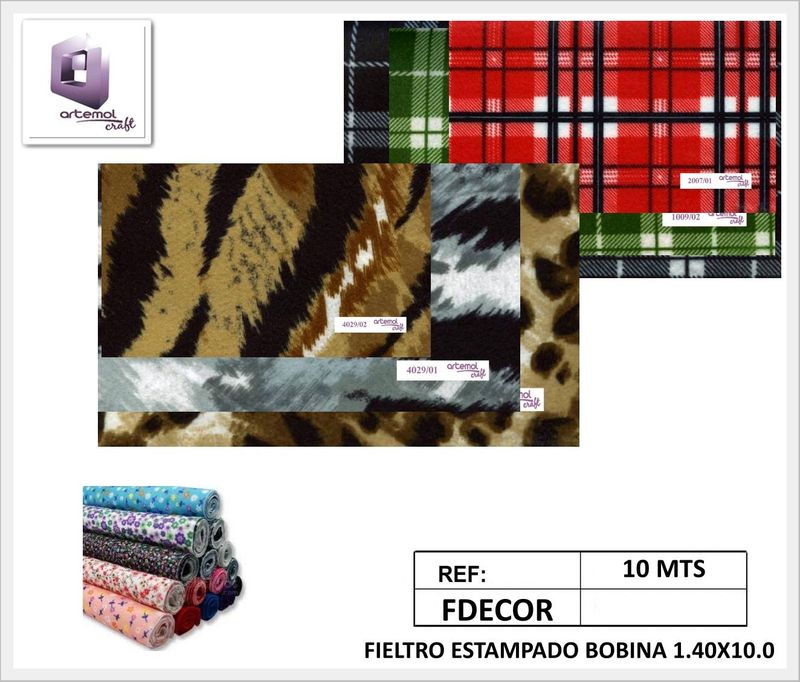 Fieltro estampado por rollo