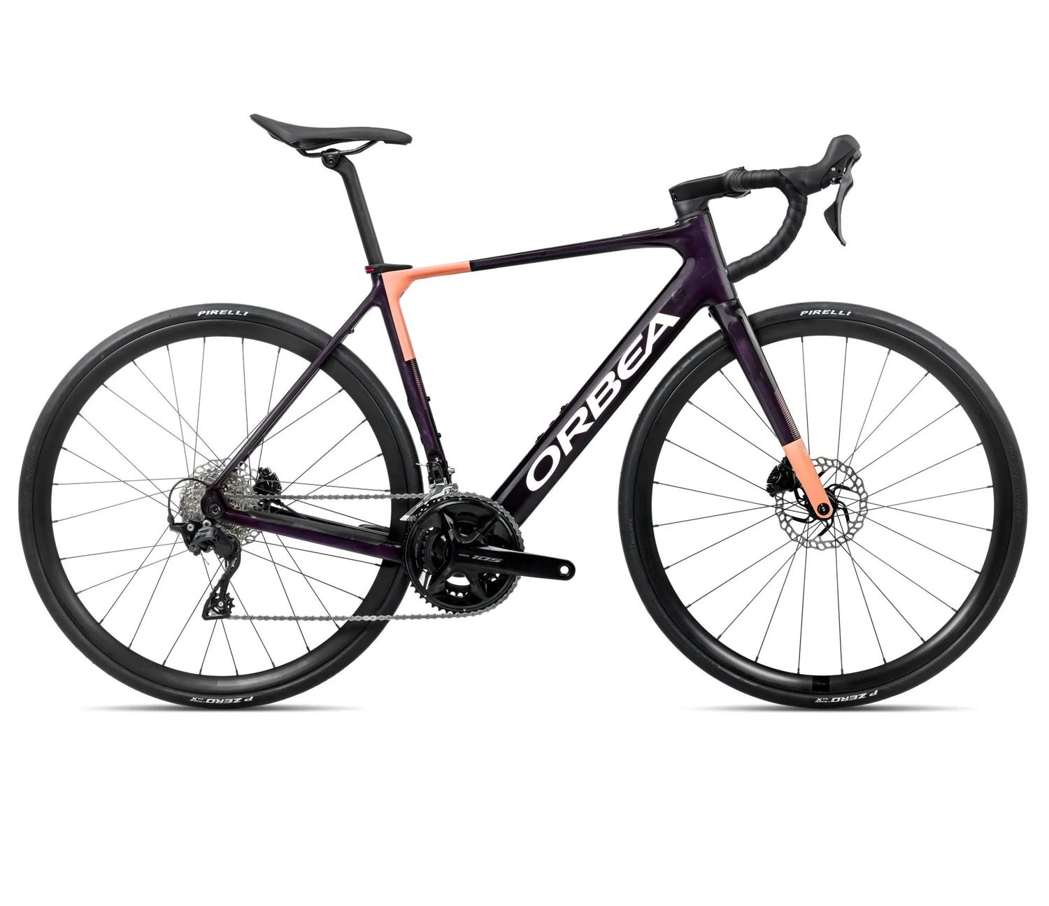 VÉLO ORBEA GAIN M30 20 MPH FANTASY PURPLE CARBON VIEW-ORANGE CLOUD