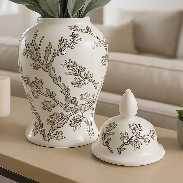 22531-01 brown ginger jar