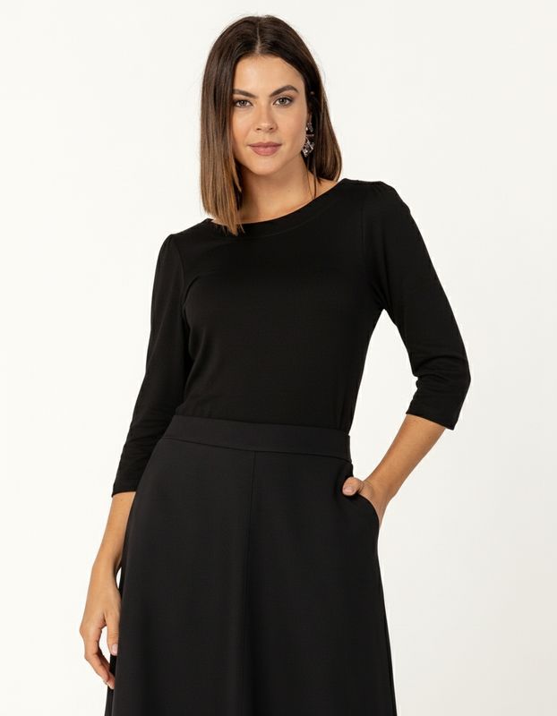 Women&#39;s 3/4 Sleeve Viscose Texture Top