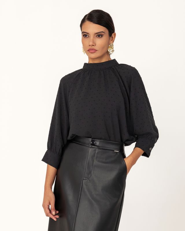 Women&#39;s 3/4 Sleeve Crepe Drop Blouse