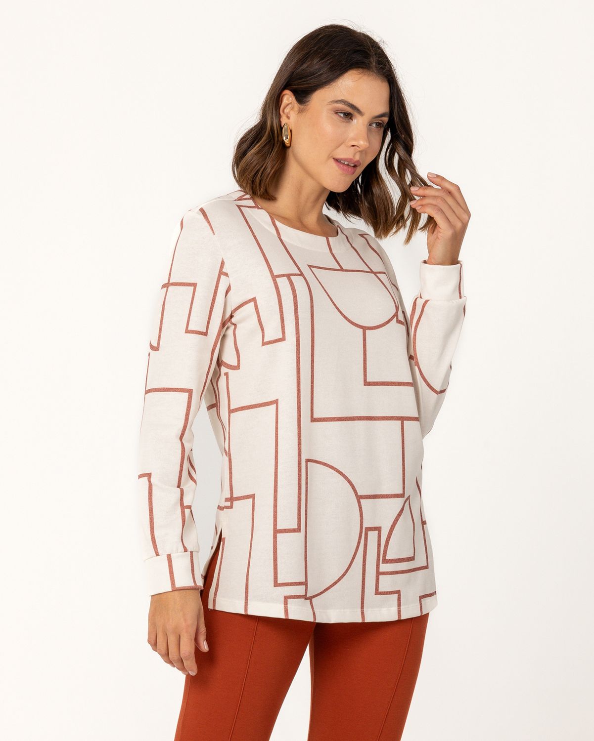 Longline Comfort Knit Blouse