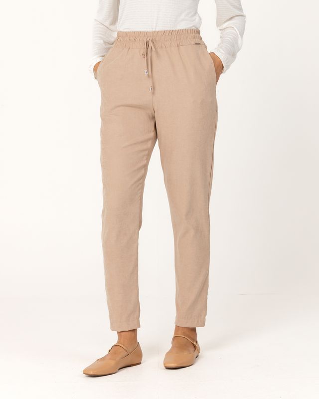 Cupro Touch Pants with Tie Waist