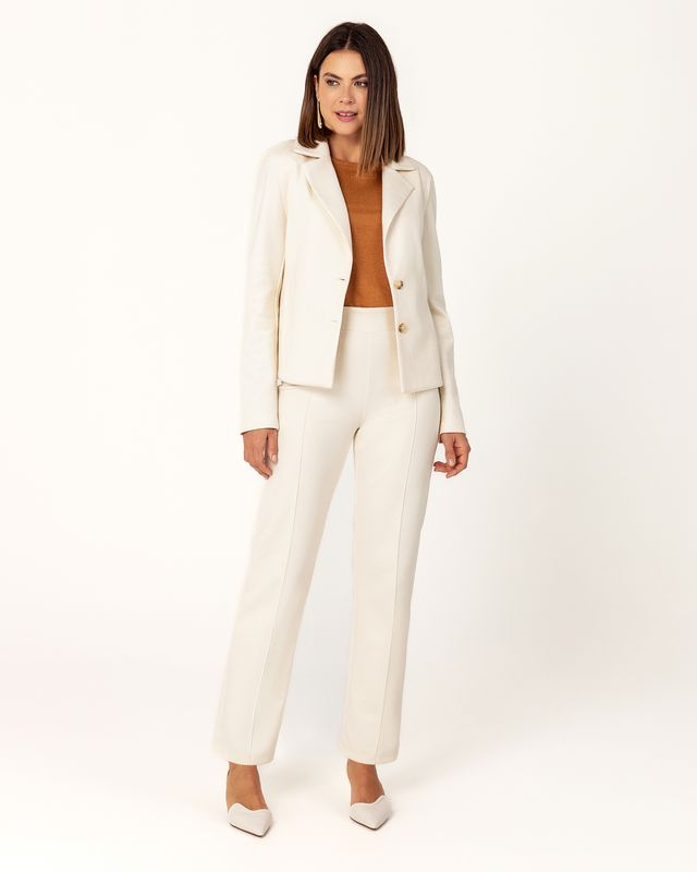 Compact Knit Straight Pants