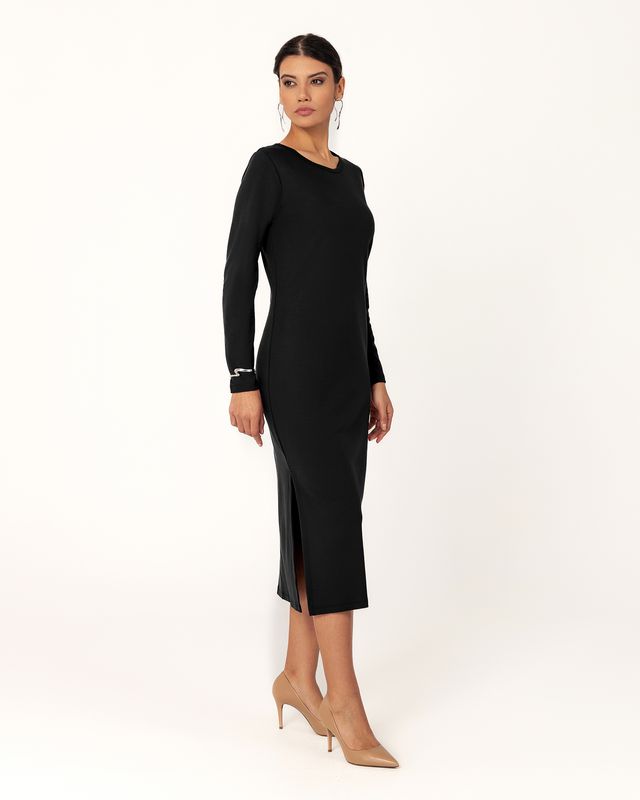 Strong Knit Midi Dress with Slit