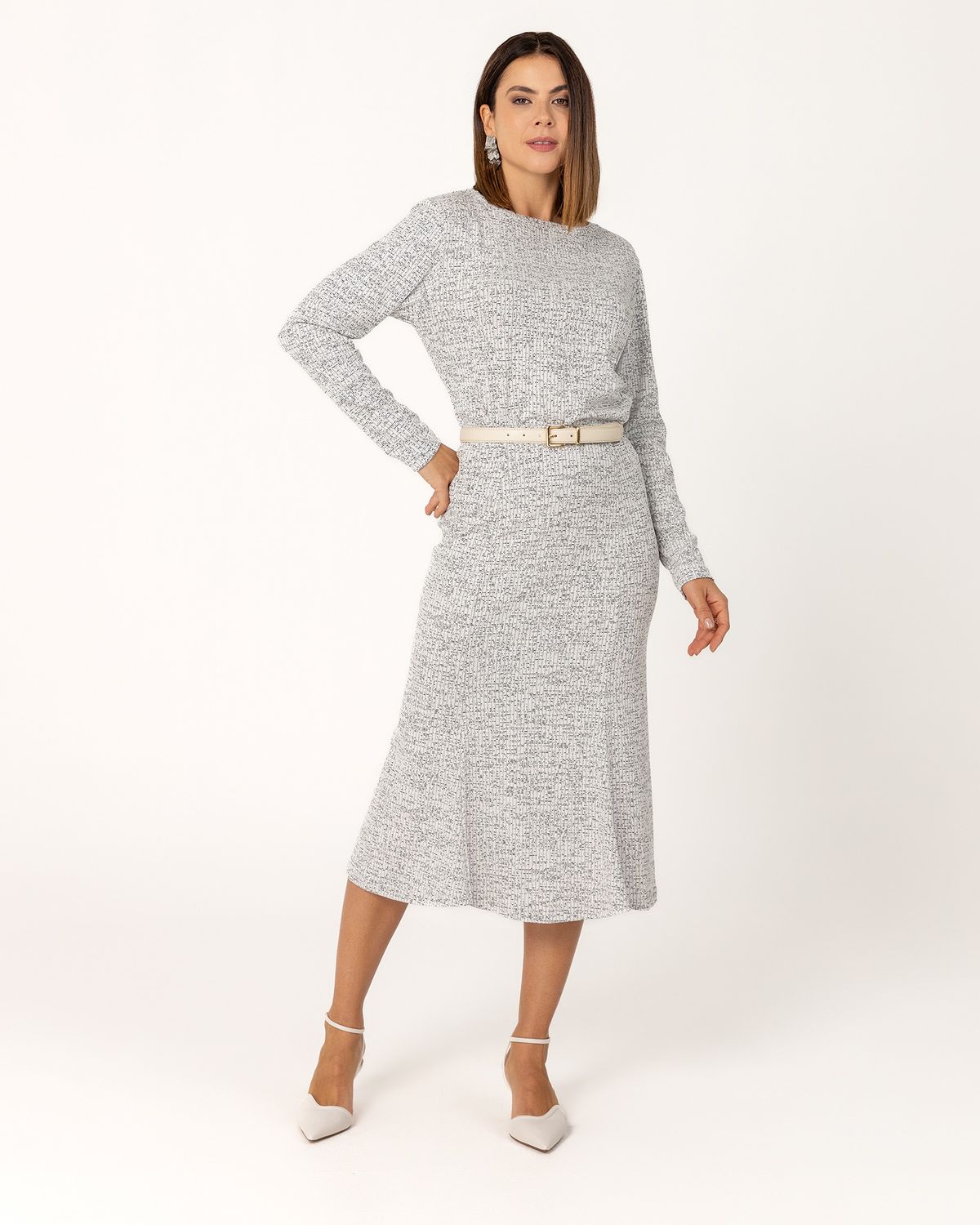 Women&#39;s Ribbed Texture Skirt