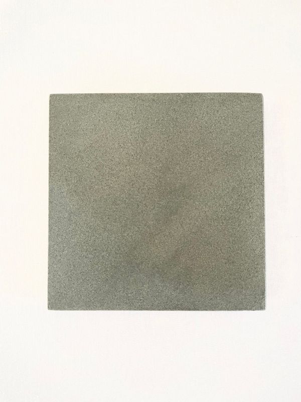 Single Square Yorkstone Coaster in Silver