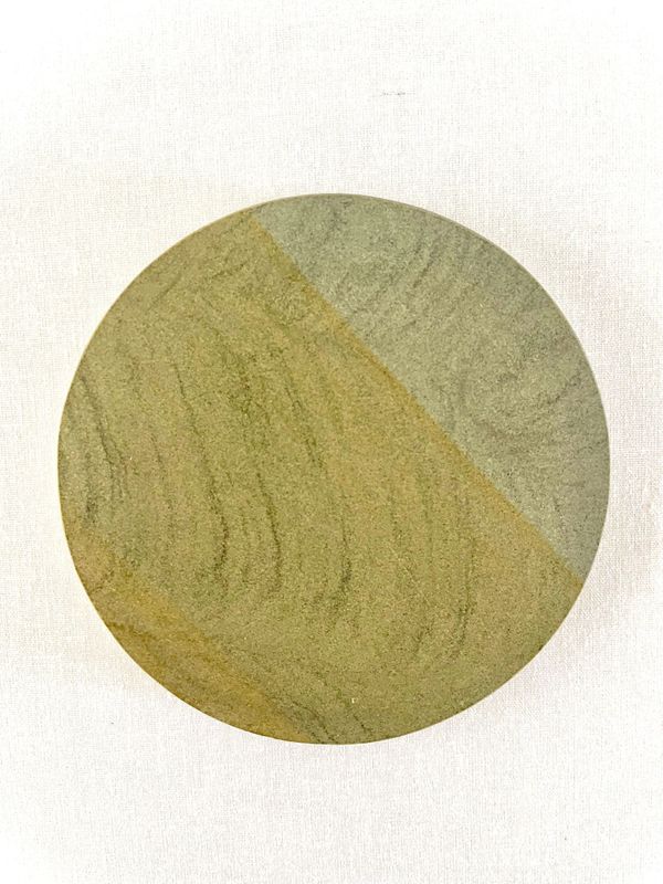 Single Round Yorkstone Coaster in Dune