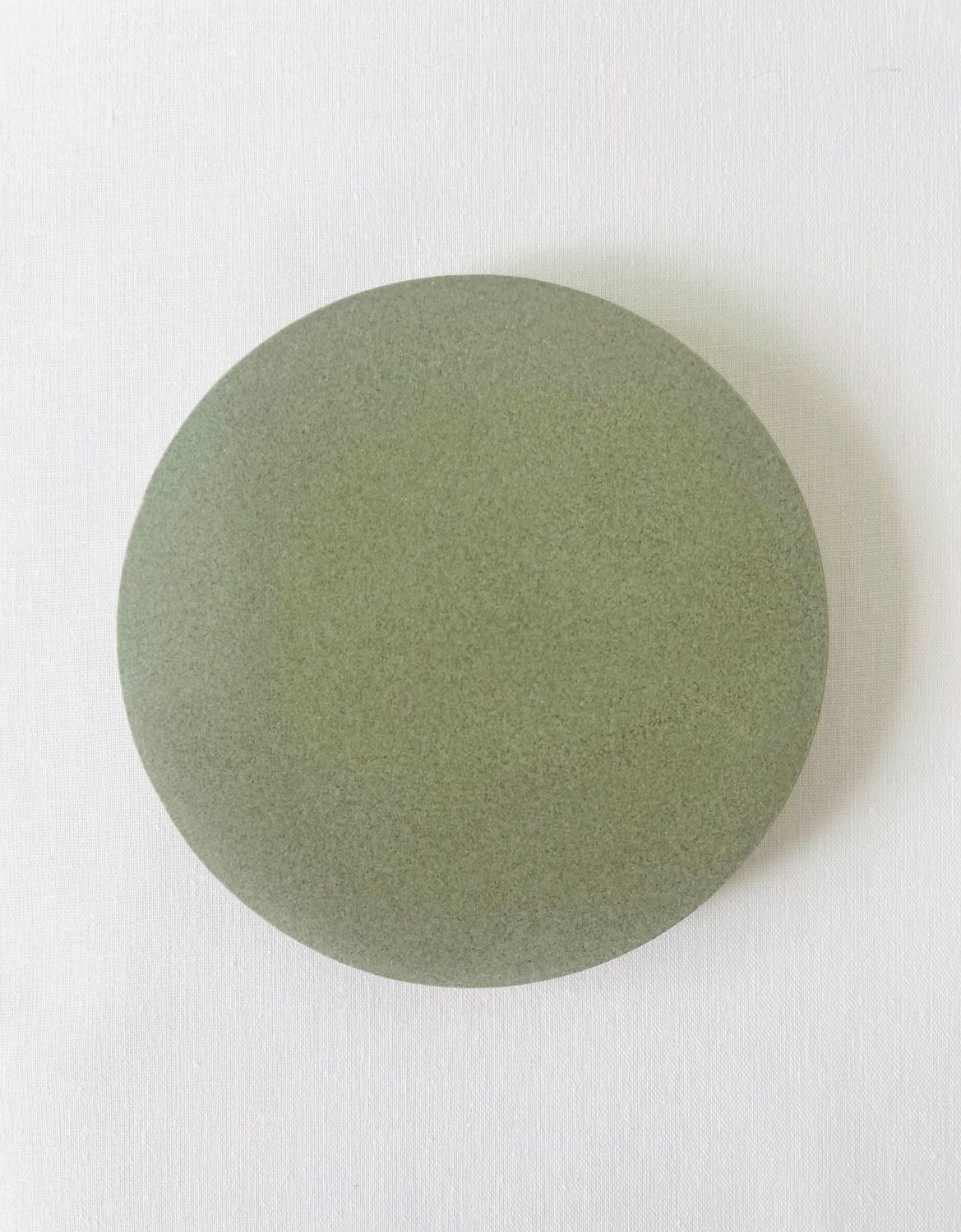 Single Round Yorkstone Coaster in Silver