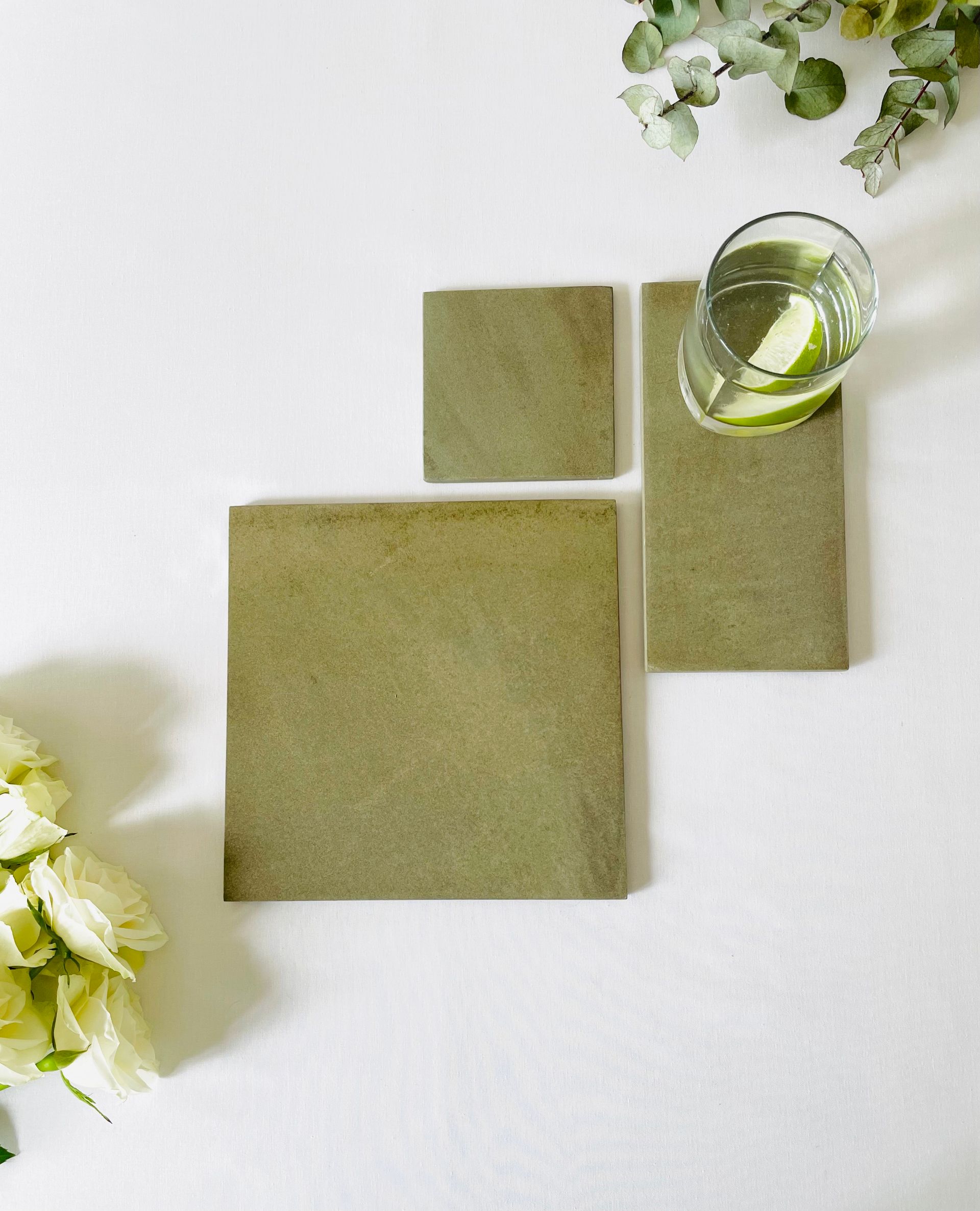 Large Yorkstone Coaster in Silver