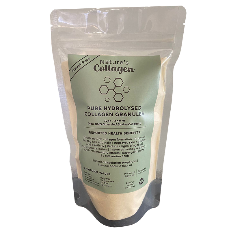 Pure Hydrolysed Collagen Granules 200g Travel Pouch