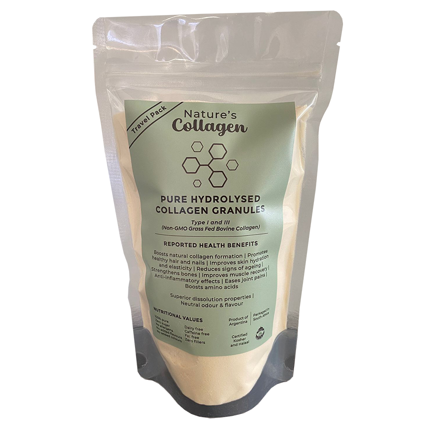 Pure Hydrolysed Collagen Granules 200g Travel Pouch