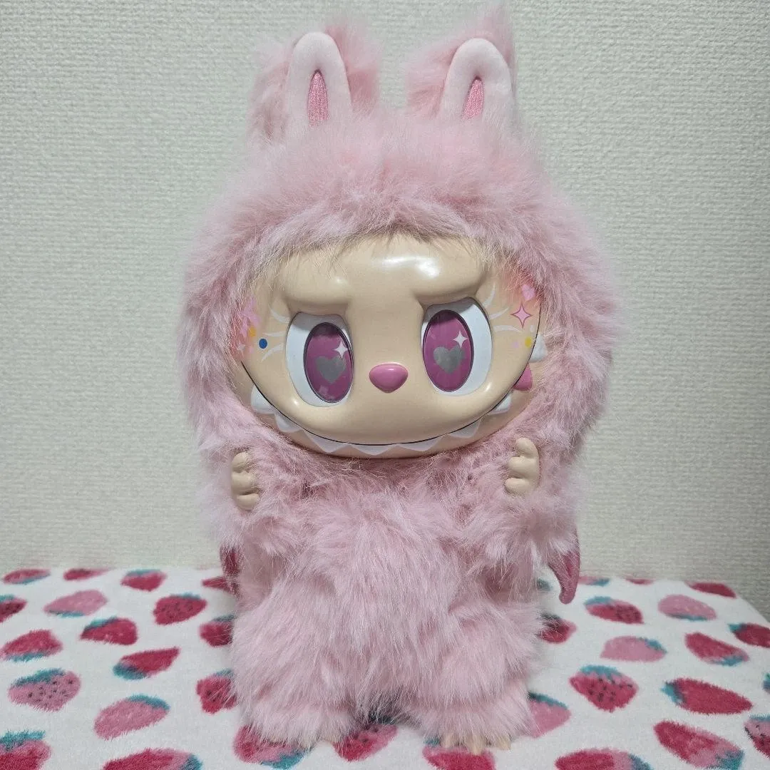 Big Size Plush Toy Labubu ZIMOMO Lovebu Angel Pink #PF5CX8