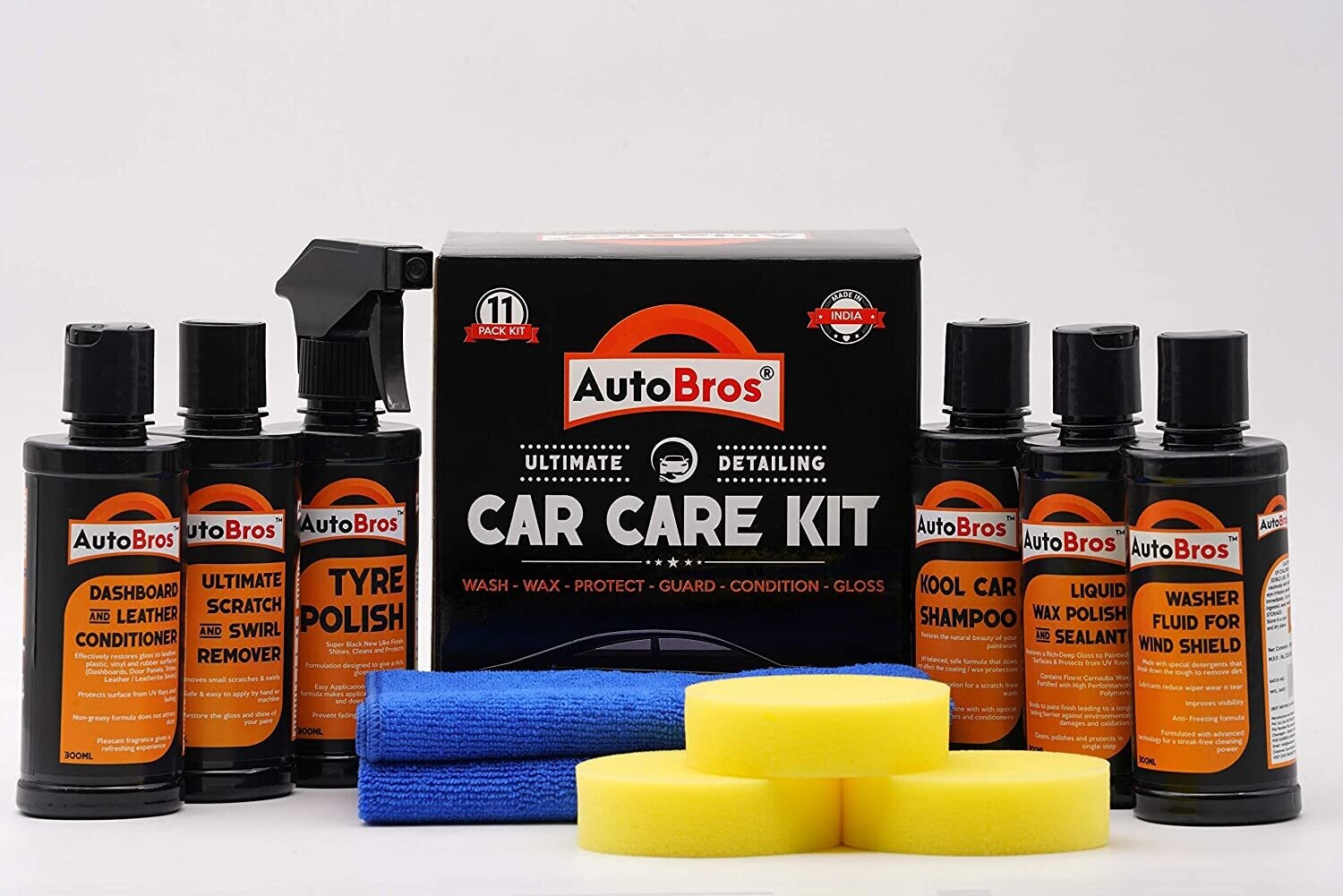 Auto Bros Car Care Kit 11Pcs