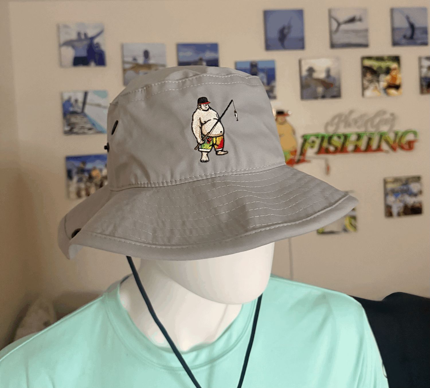 Phatt Guy Grey Bucket Hat  L/XL