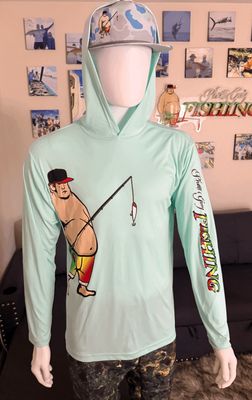 The Original  Phatt Guy Hooded Long Sleeve in Sea Foam