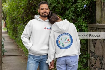 Sweat à capuche, logo dans le dos
