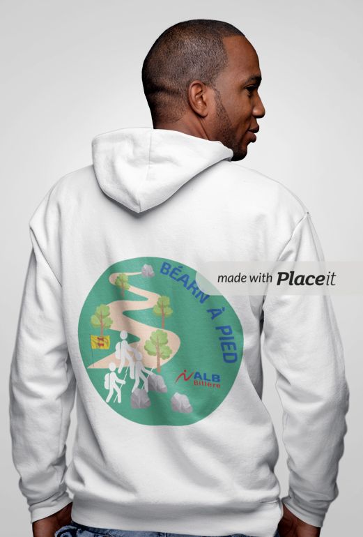 Sweat à capuche zippé, logo dans le dos