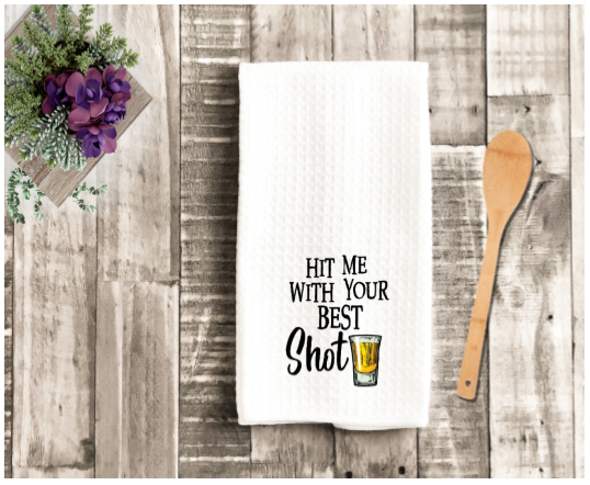Waffle Towel--Lets Have a Drink