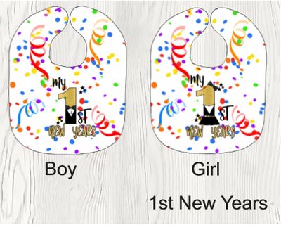 Set of first bibs