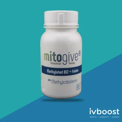 MitoGive Methylated B12 + Folate Capsules MitoGive Methylated B12 + Folate Capsules